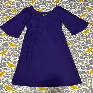Muse Boston Proper Purple Scoop Neck Dress EUC 12